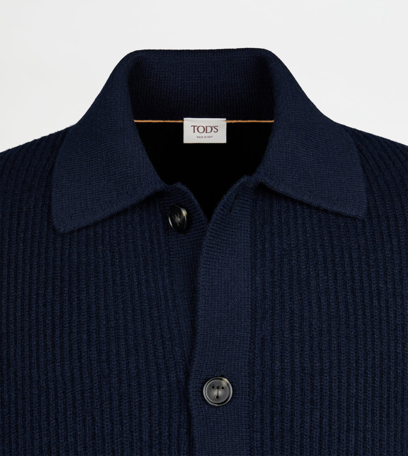 CASHMERE BLEND CARDIGAN - BLUE 6