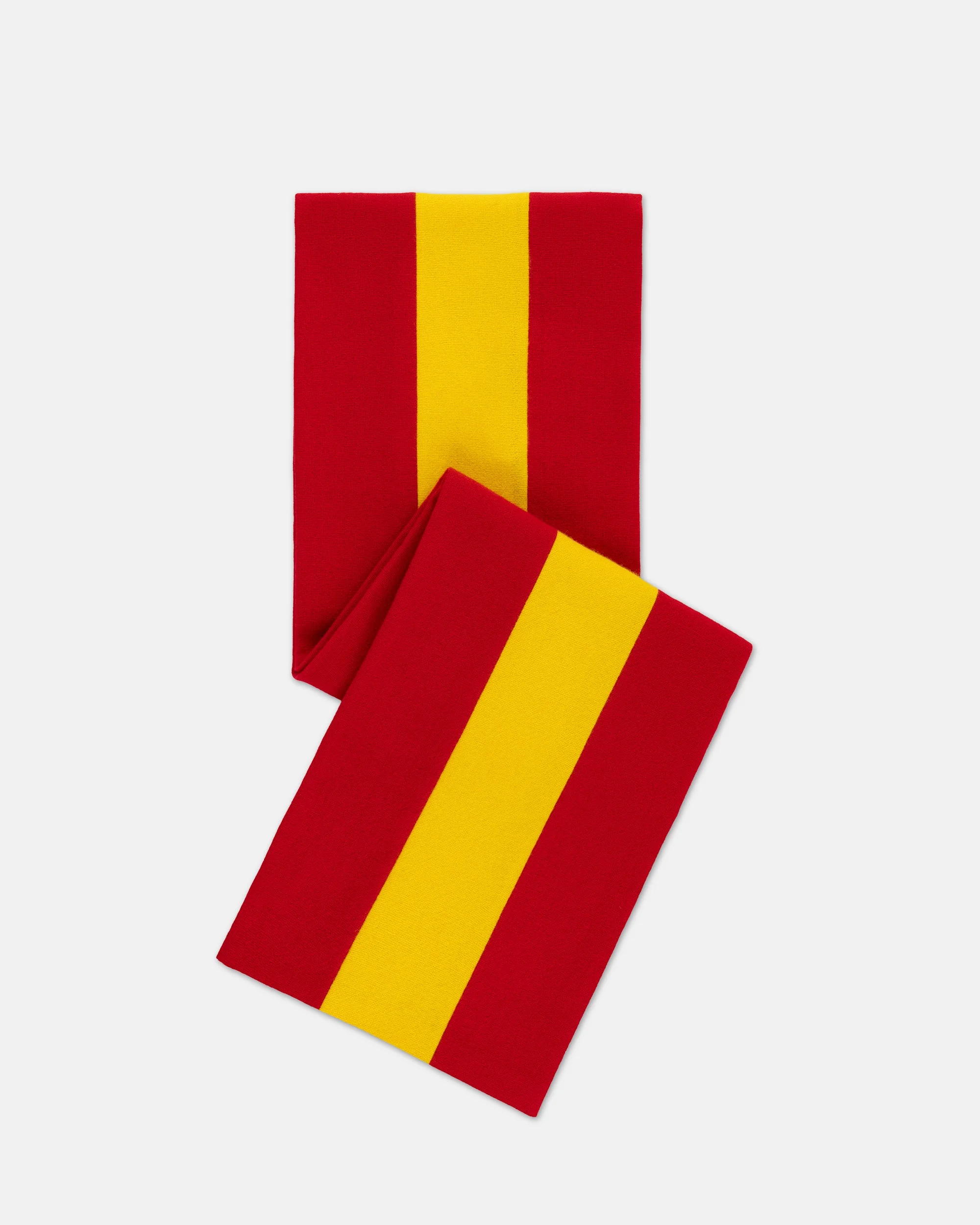 MADE-IN-ENGLAND RED & YELLOW WOOL SCHOOLBOY MUFFLER - 1