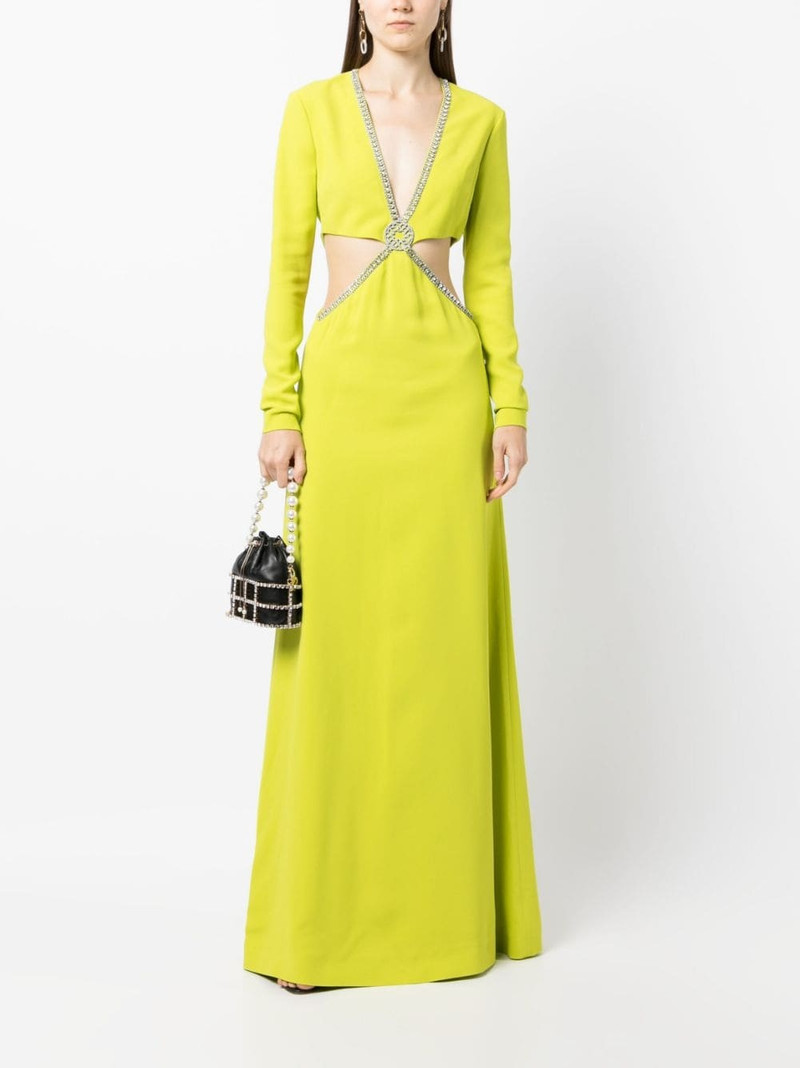 ELIE SAAB crystal-embellished cut-out dress outlook
