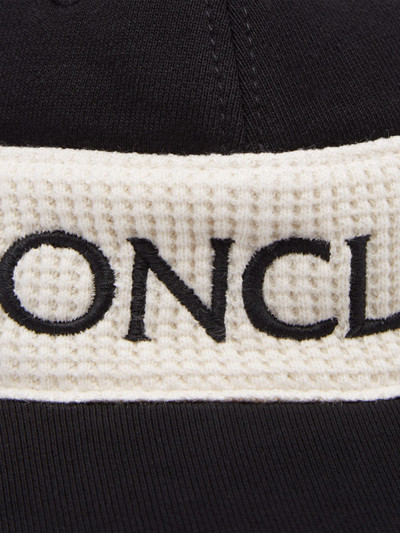 Moncler Fitted logo-embroidered cotton cap outlook