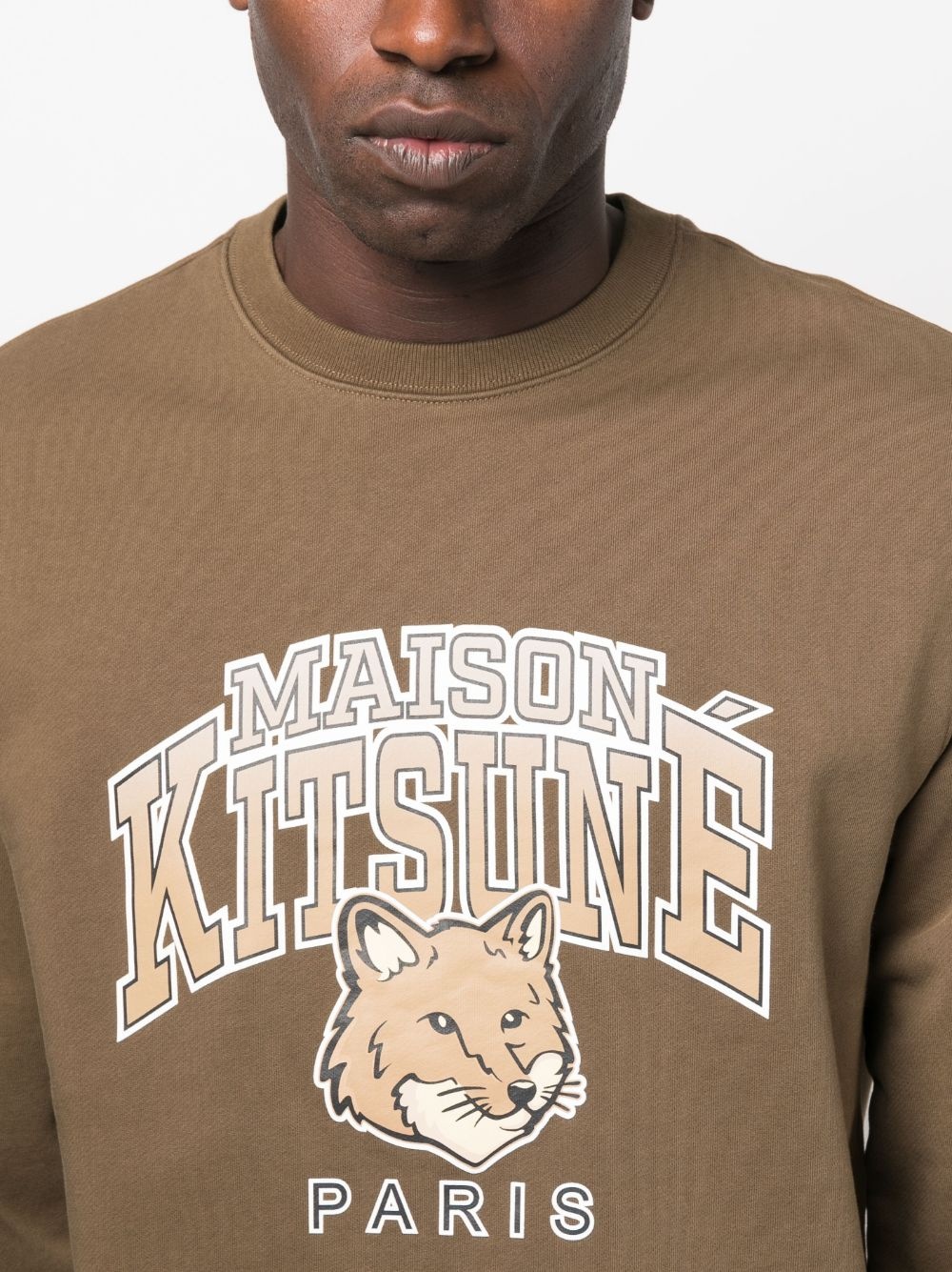 logo-print cotton sweatshirt - 5
