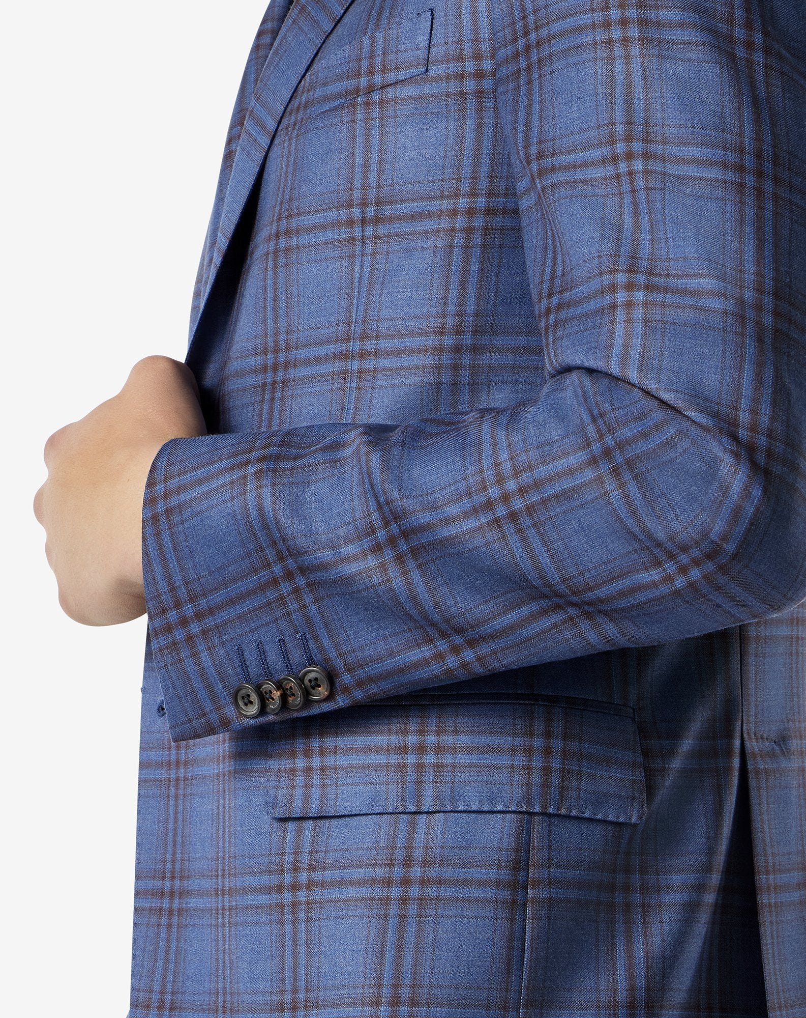 Blue pure wool jacket - 5