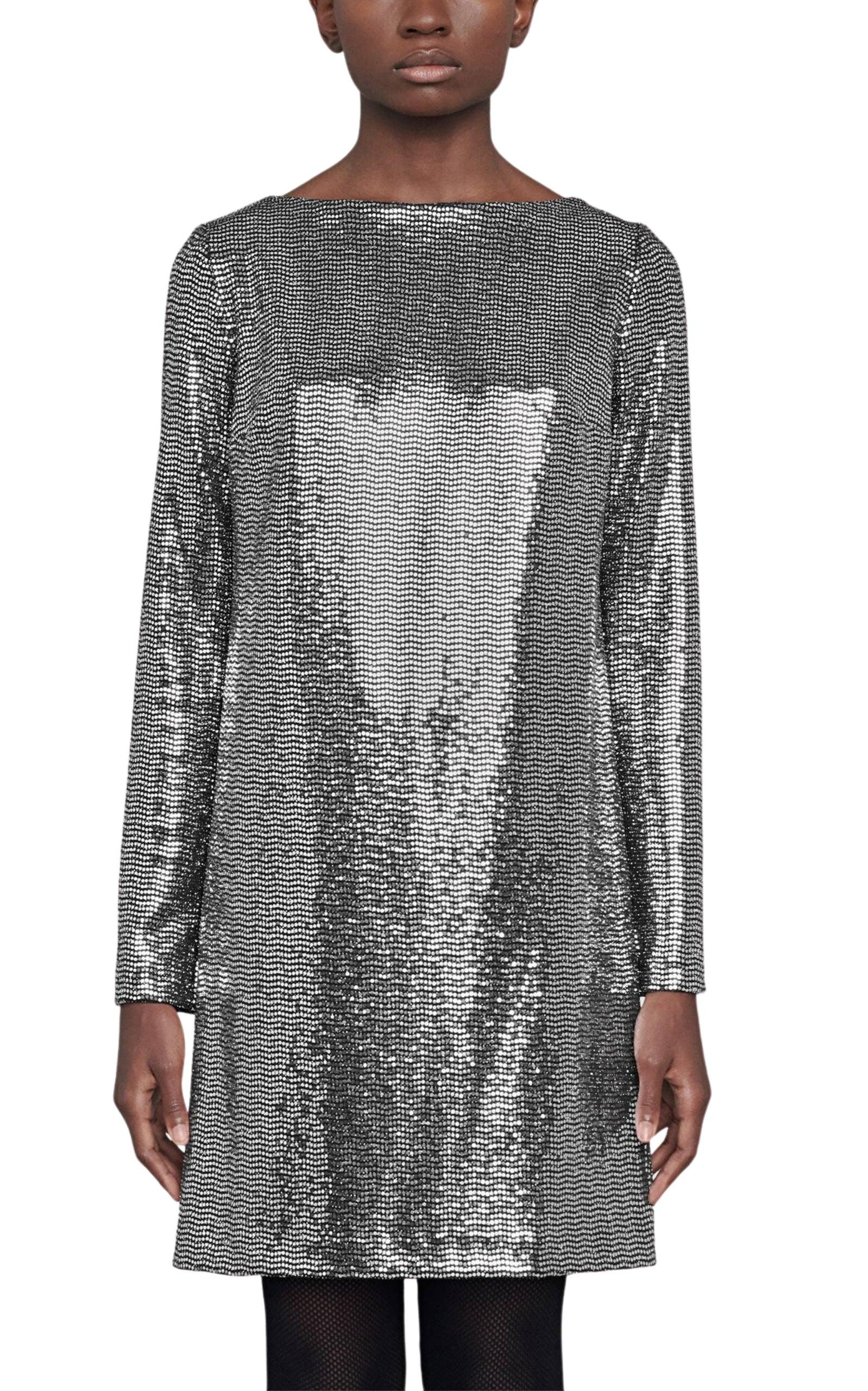 Metallic Dotted Jersey  Dress - 3