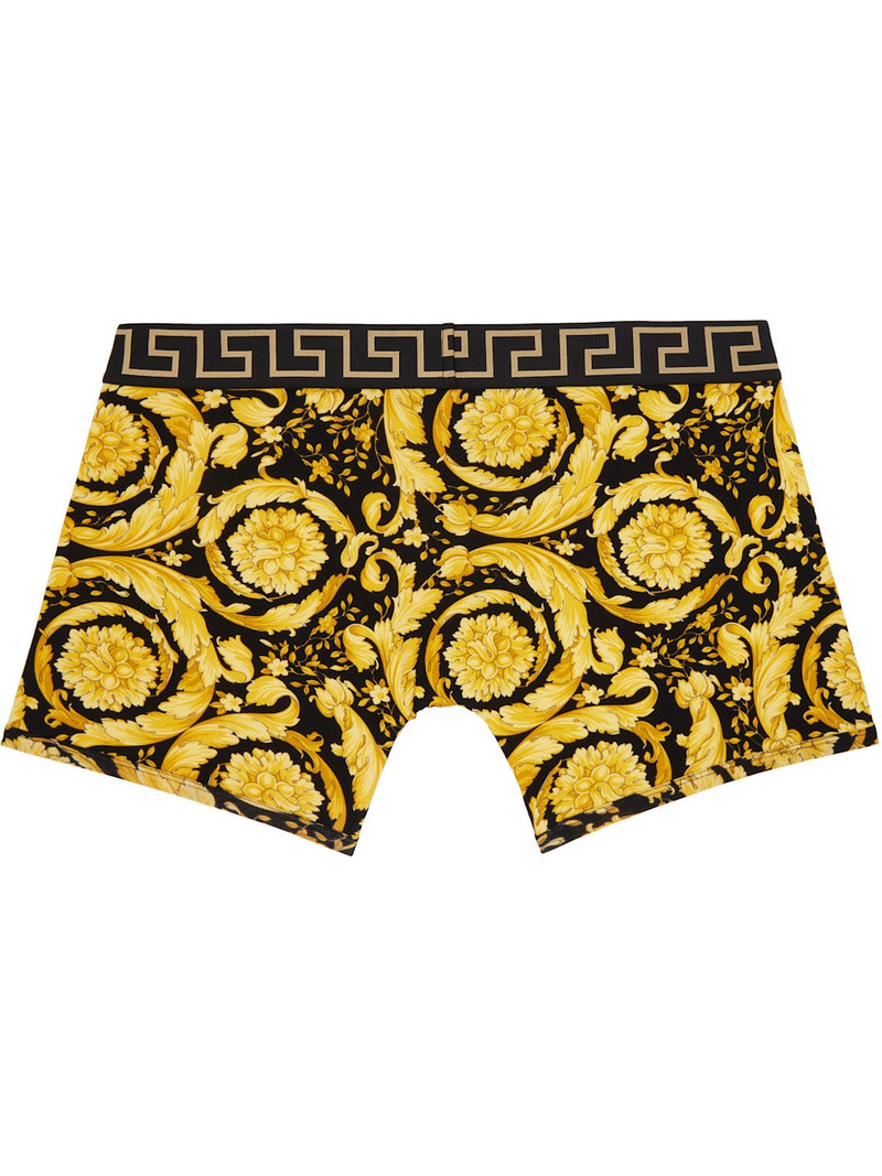 VERSACE Black & Gold Barocco Long Boxer Briefs outlook