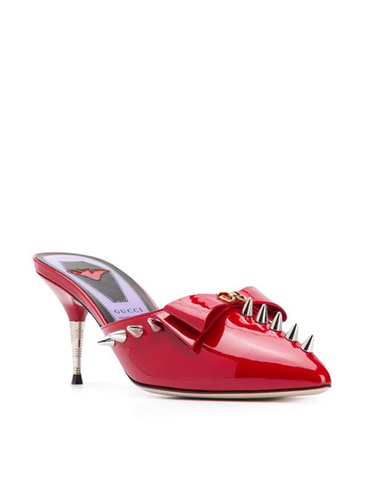 GUCCI bow detail spike stud mules outlook