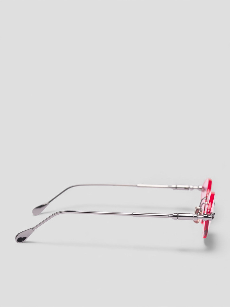 Kuboraum Metal Oval Rimless Pink Sunglasses outlook