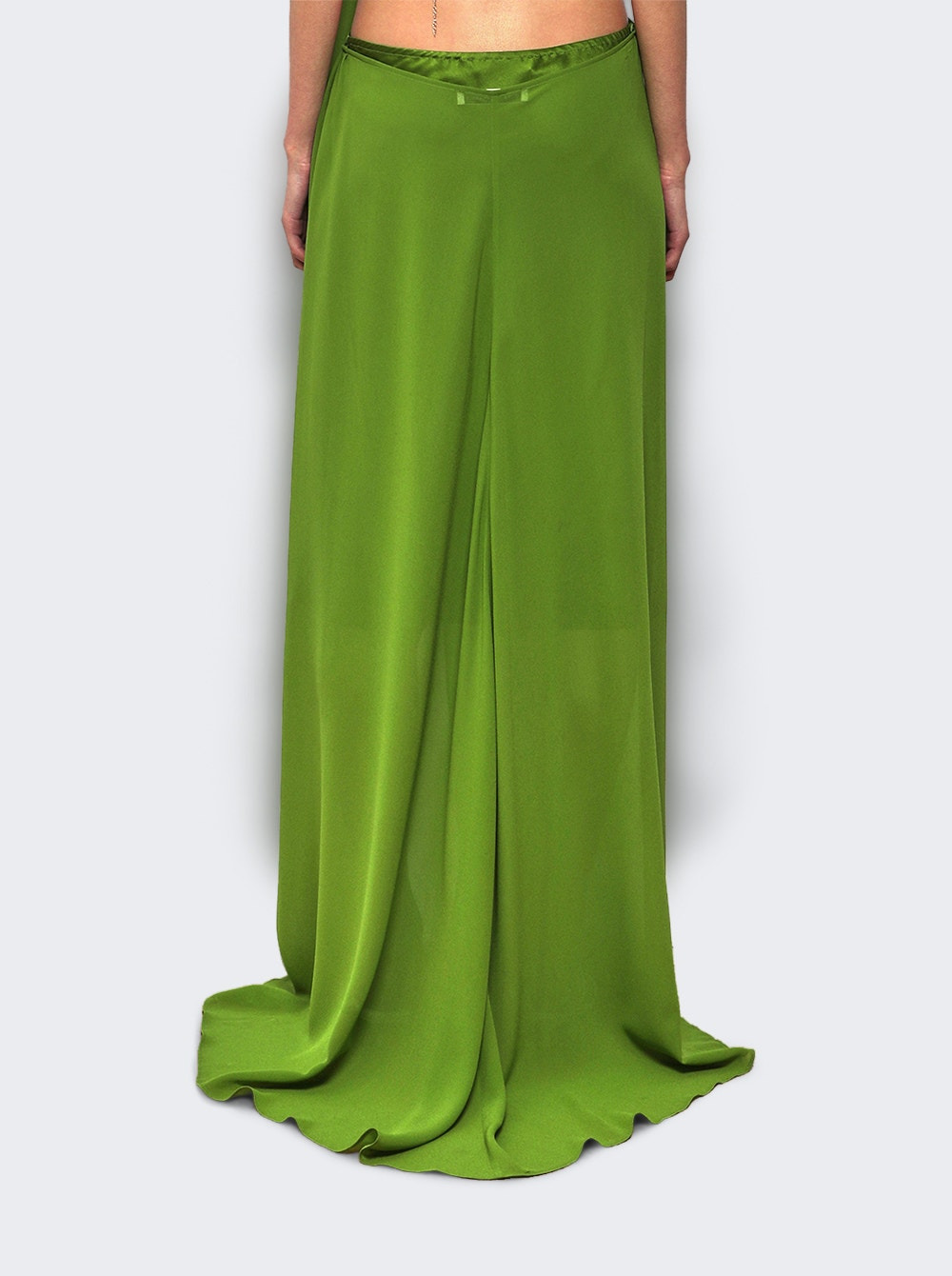 Silk Chain Sarong Skirt Cactus Green - 4