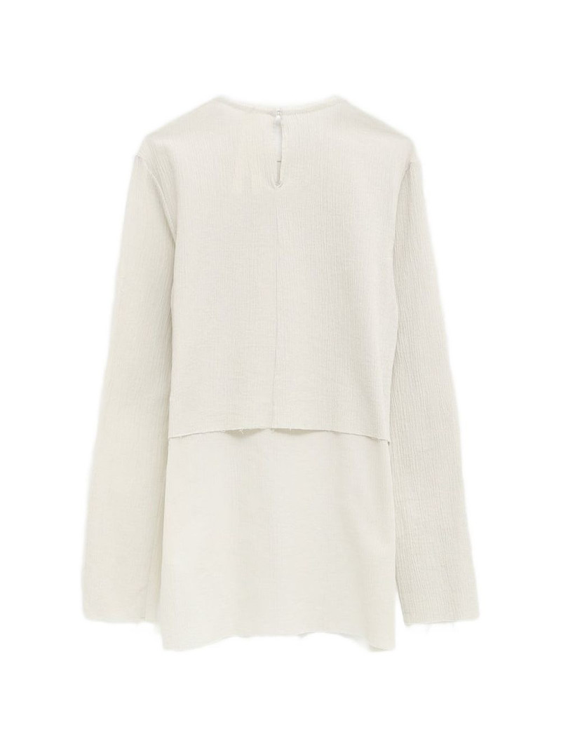 LAUREN MANOOGIAN long-sleeve overlay blouse outlook