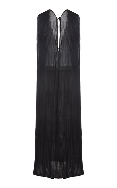 Jil Sander Pleated Silk Maxi Dress black outlook