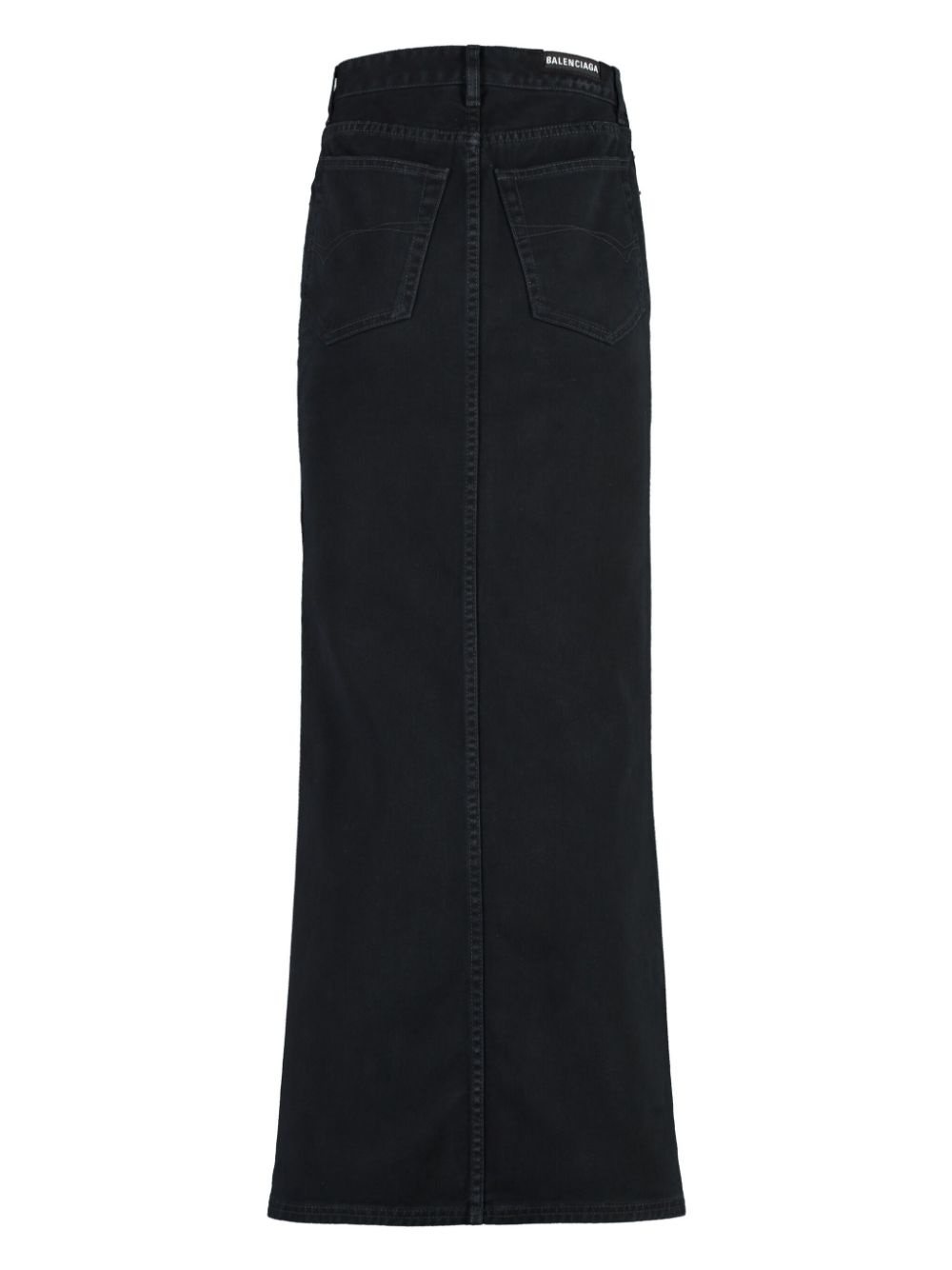 high-waisted denim skirt - 2