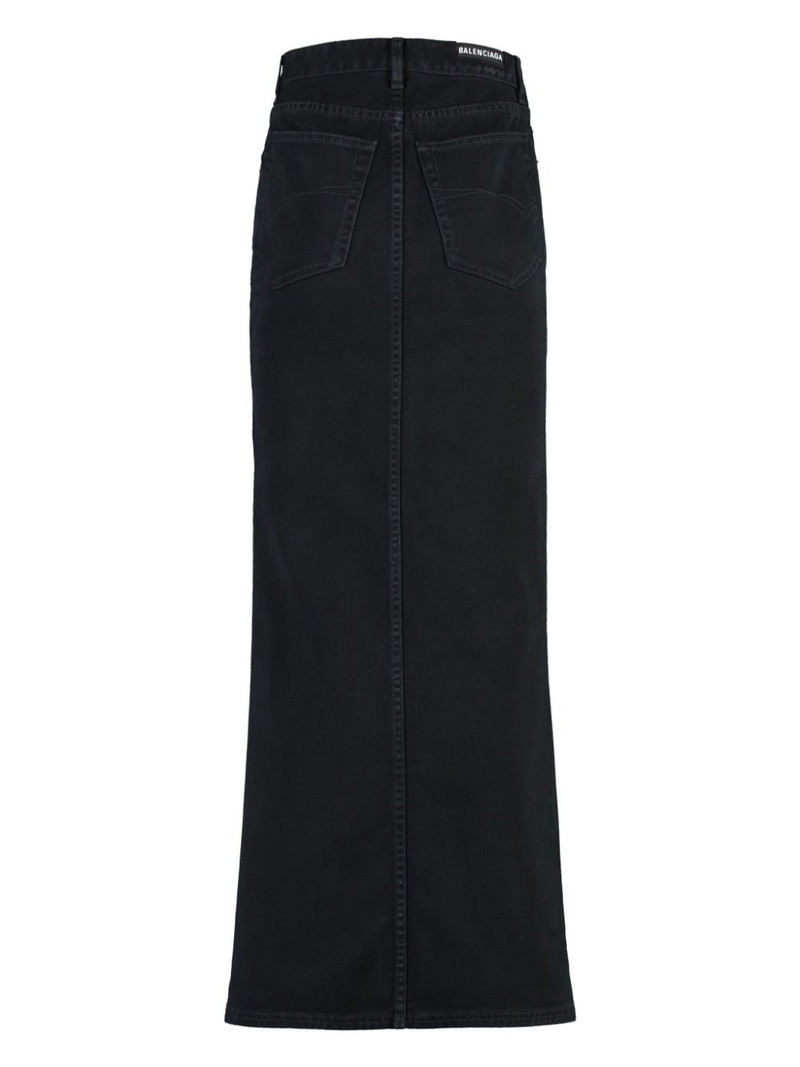 BALENCIAGA high-waisted denim skirt outlook