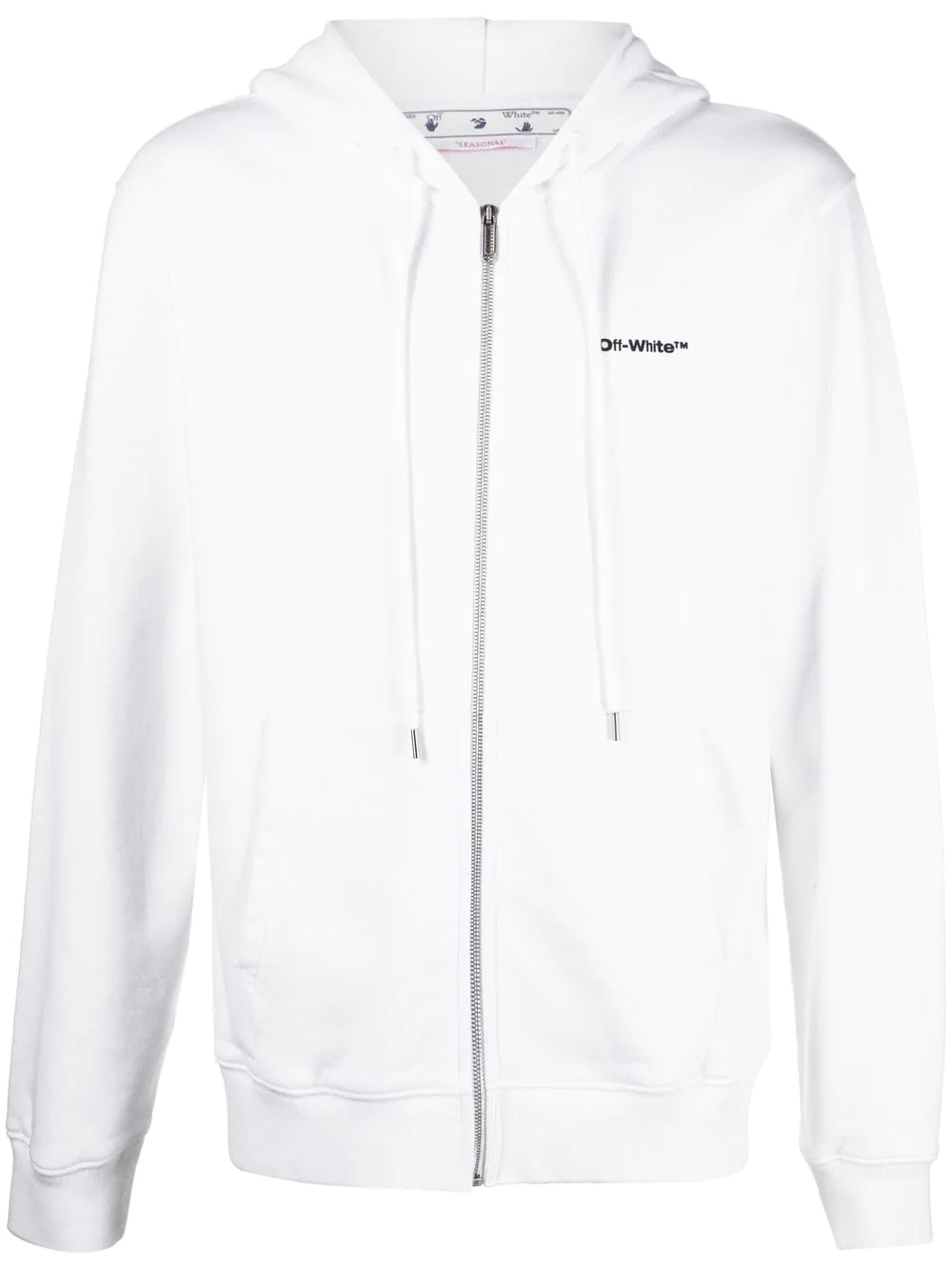 Wave Diag zip-up hoodie - 1