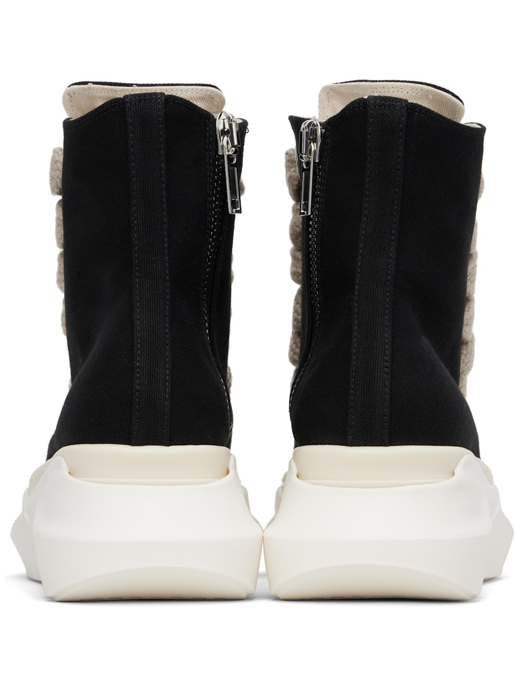 Black Hollywood Jumbo Laces Abstract Sneak Sneakers - 2