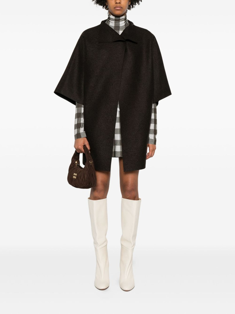 Harris Wharf London short-sleeve collared coat outlook