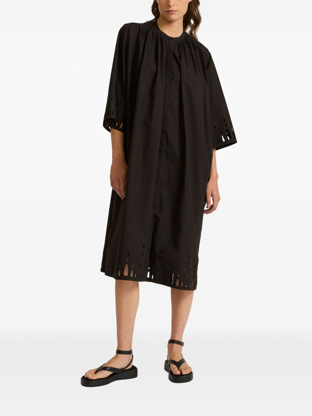 poplin midi dress - 2