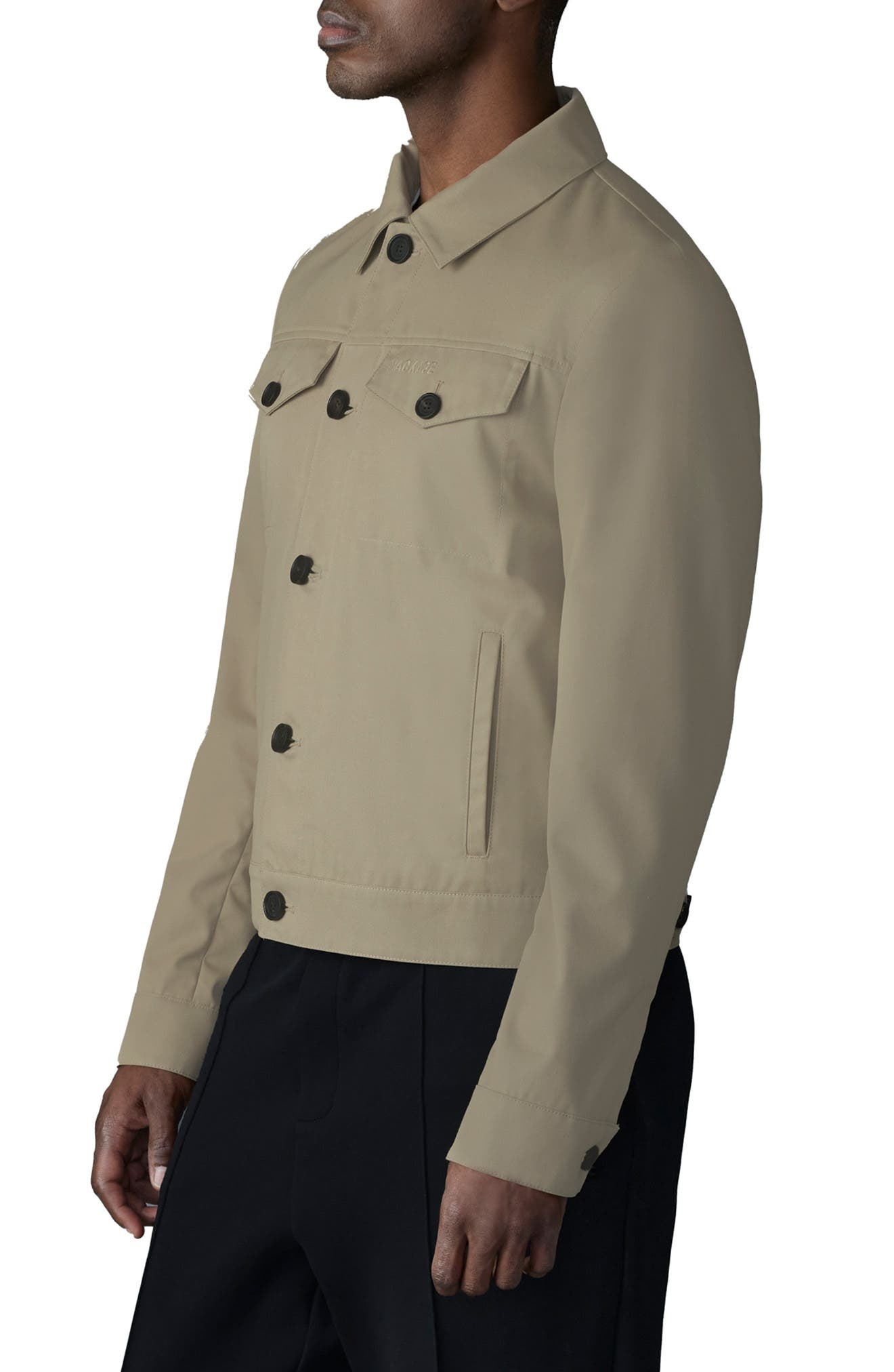 Mackage Nash Twill Trucker Jacket in Light Camel at Nordstrom - 3