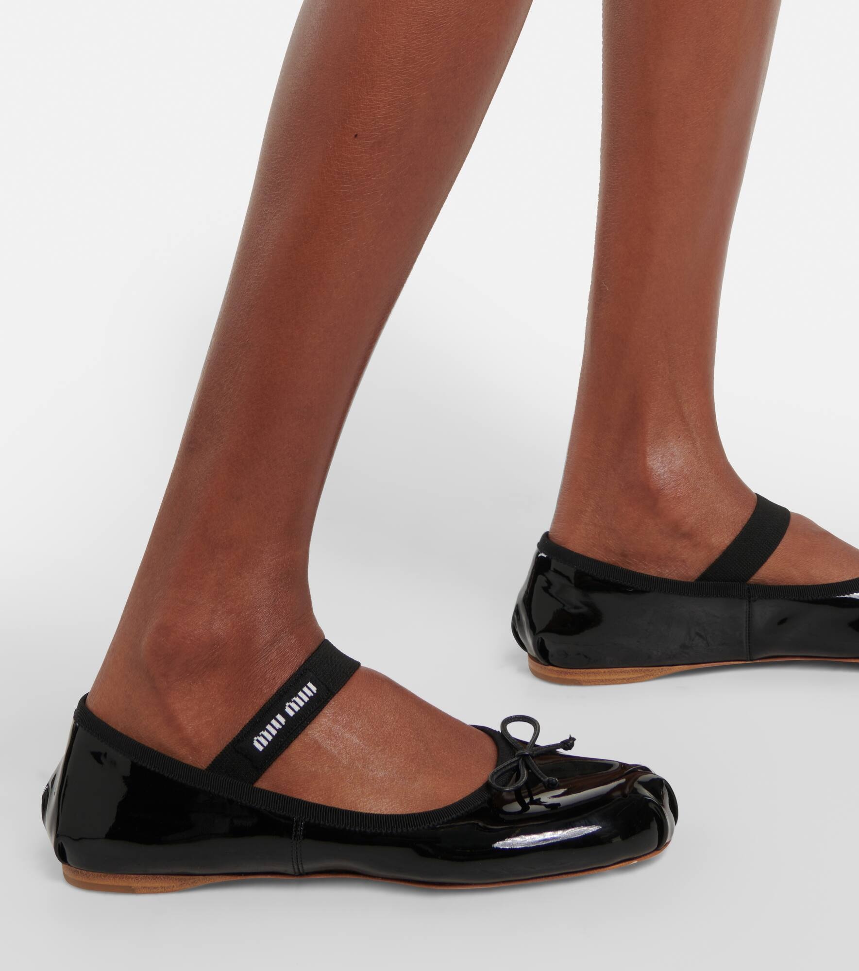 Logo patent leather ballet flats - 7