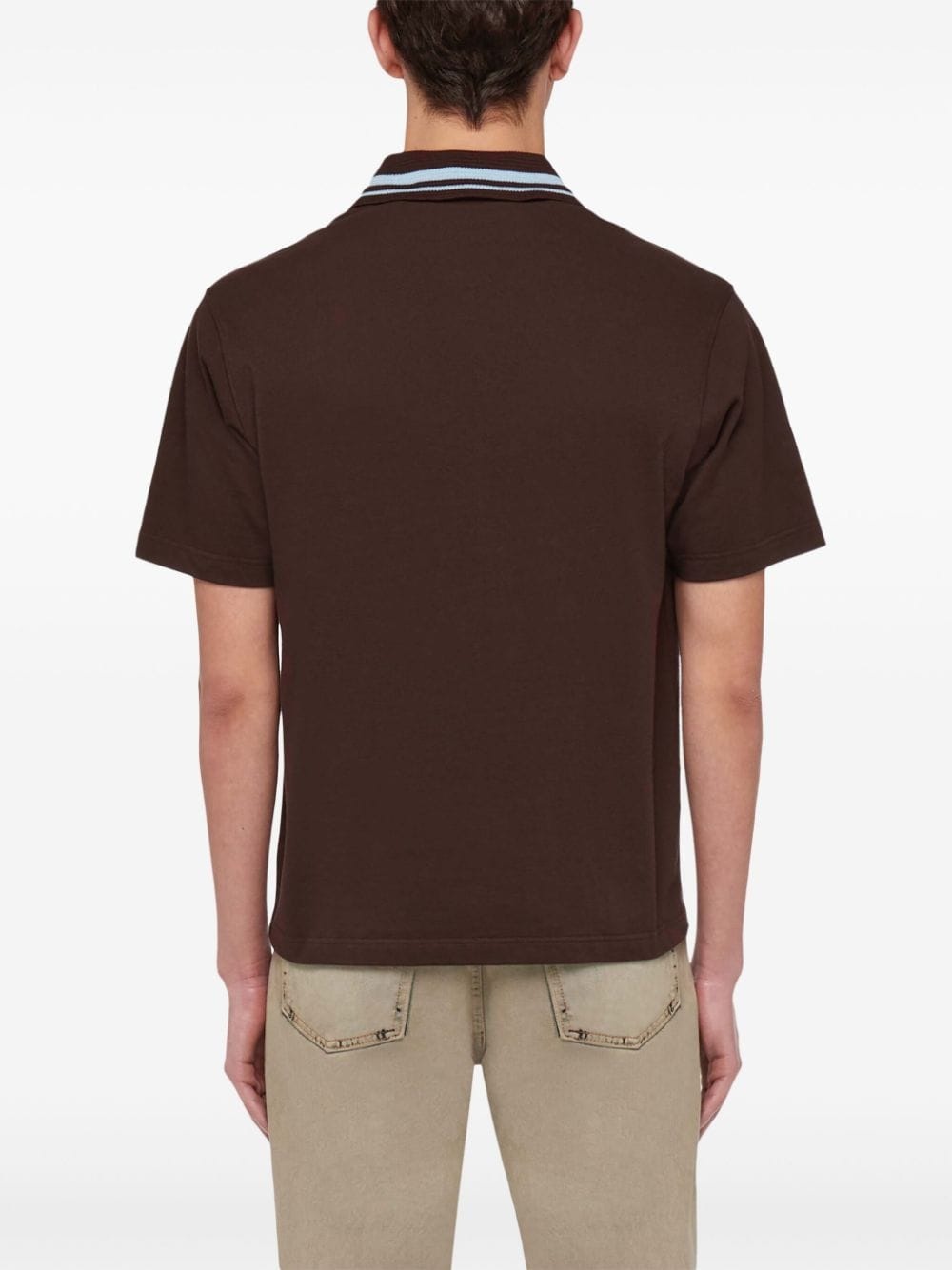 logo-embroidered polo shirt - 4