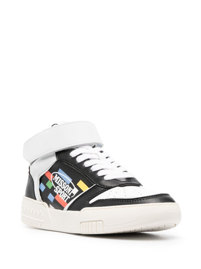 Missoni logo-print panelled hi-top sneakers outlook