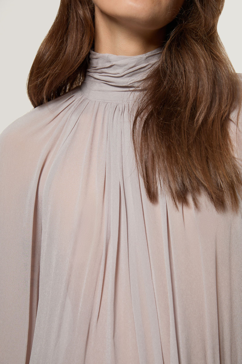 Viscose Georgette Drama Woven Maxi Blouse 3