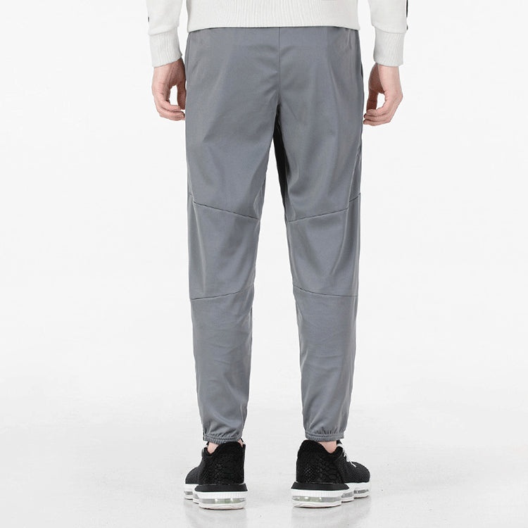 Men's Nike Logo Printing Solid Color Elastic Waistband Drawstring Sports Pants/Trousers/Joggers Gray - 3