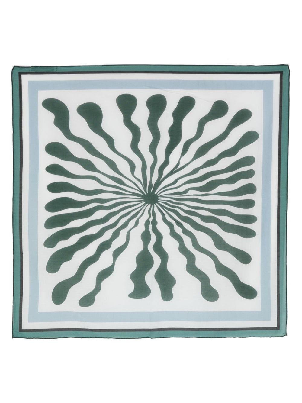 abstract-print cotton-silk scarf - 1