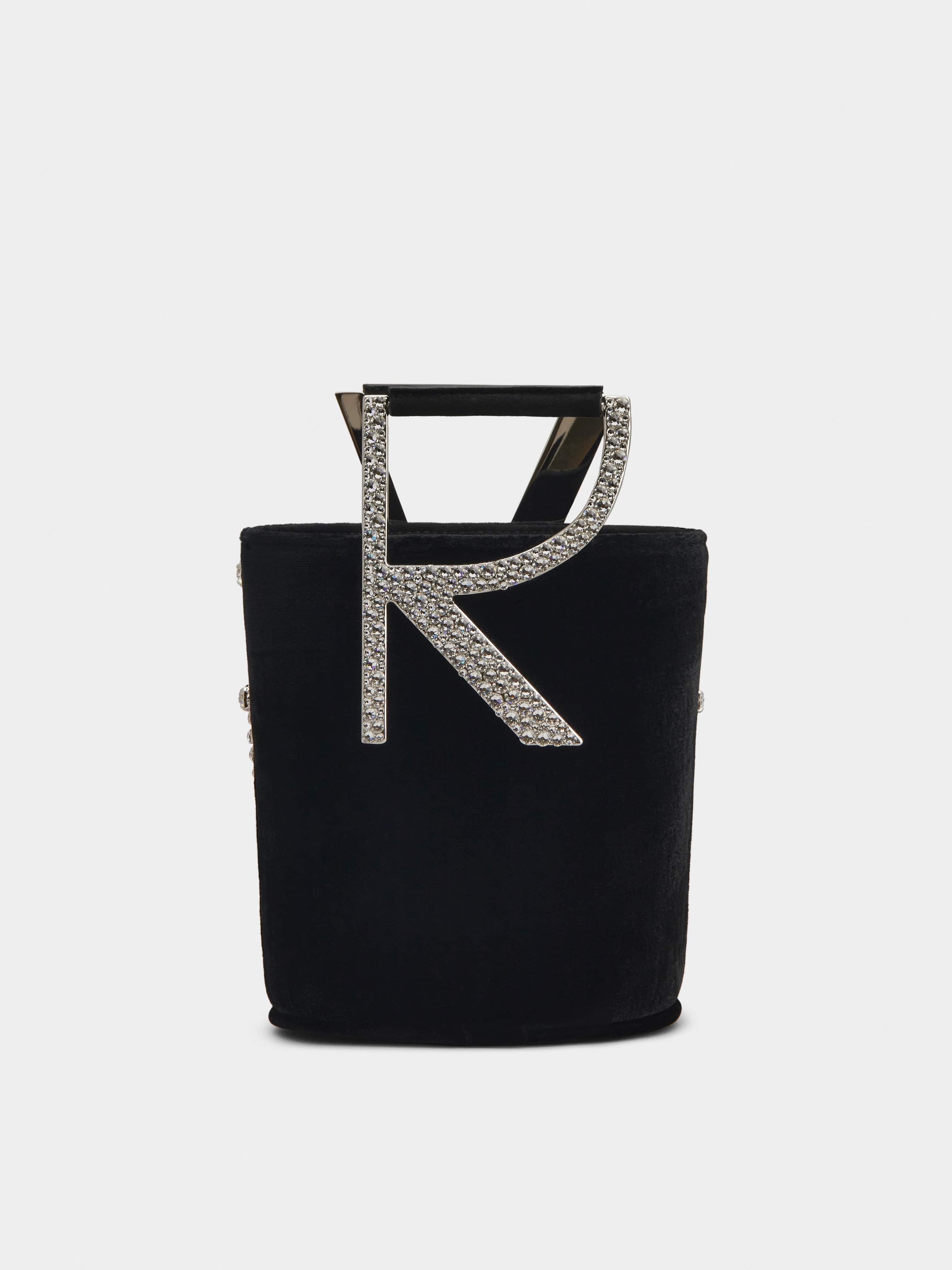 RV Strass Pendant Mini Bag in Velvet - 4