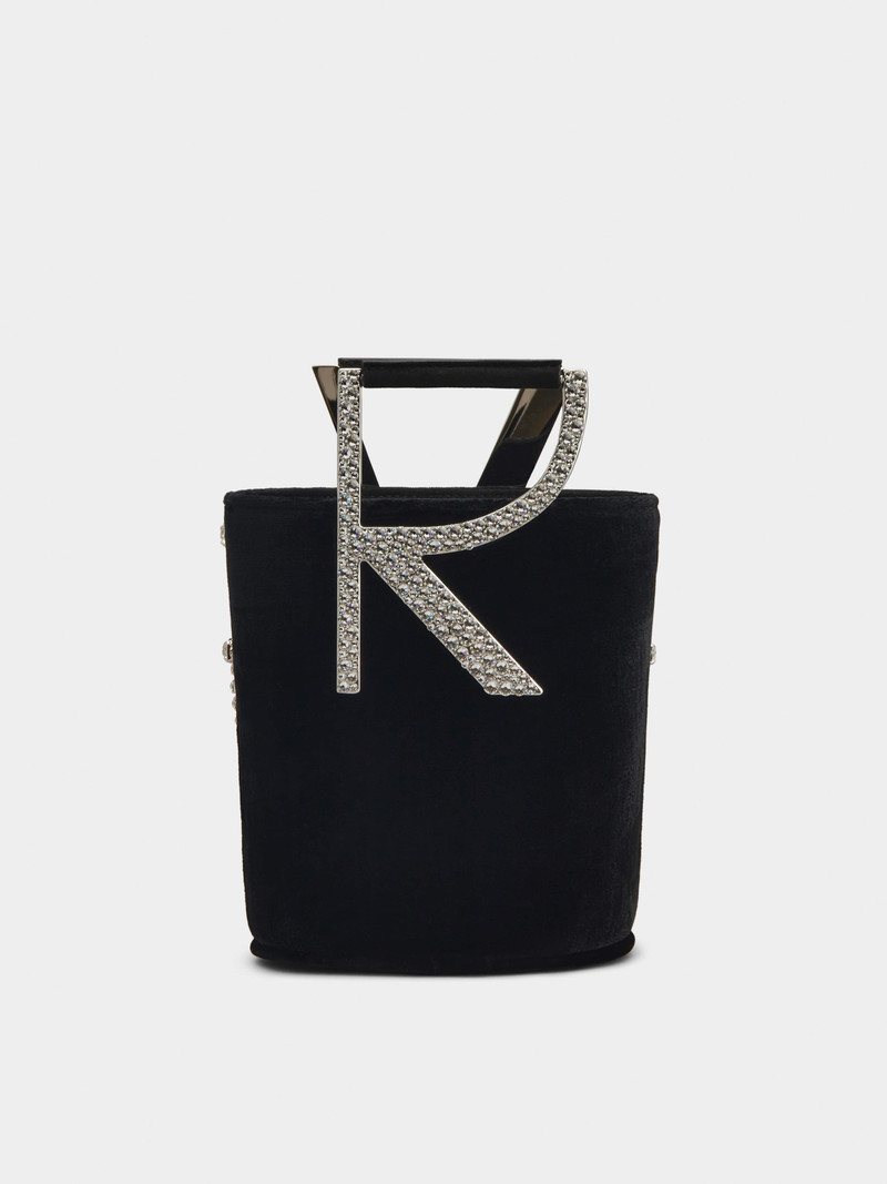 RV Strass Pendant Mini Bag in Velvet 4