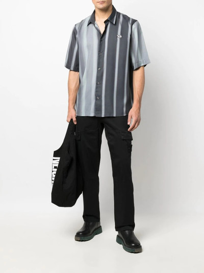 Diesel stripe-print short-sleeved shirt outlook