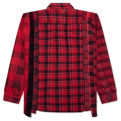 NEEDLES OVER DYE 7 CUTS SHIRT - RED outlook