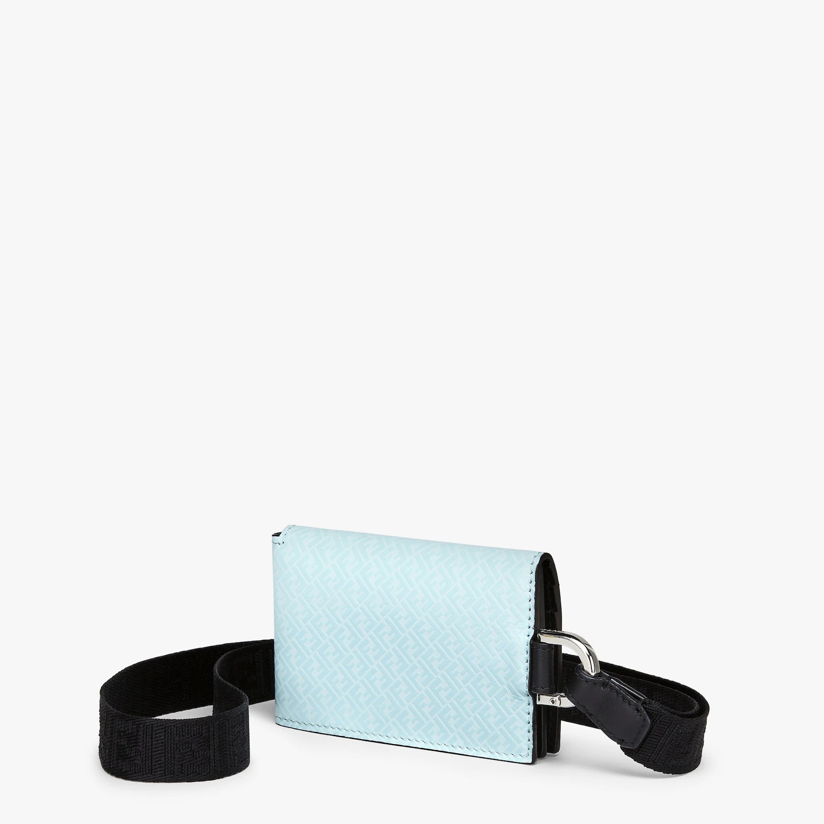 Light blue leather card holder 2