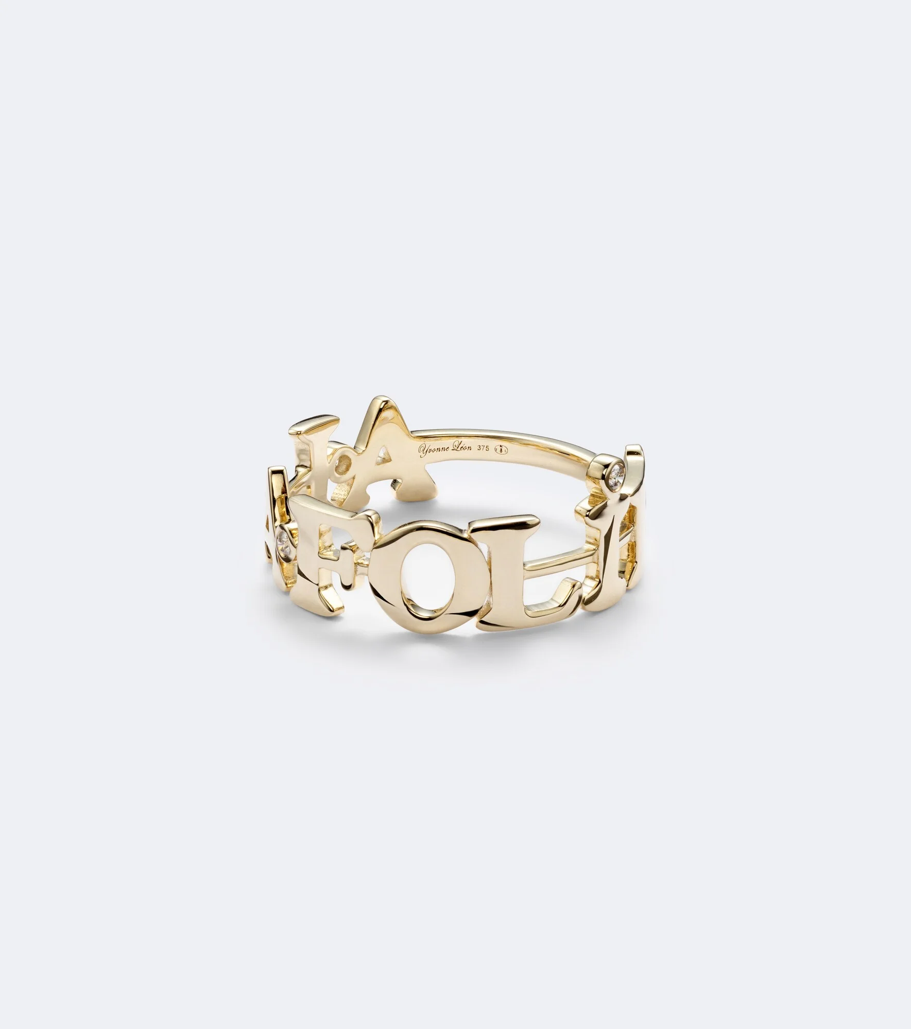 À La Folie 9kt gold ring with diamonds - 1