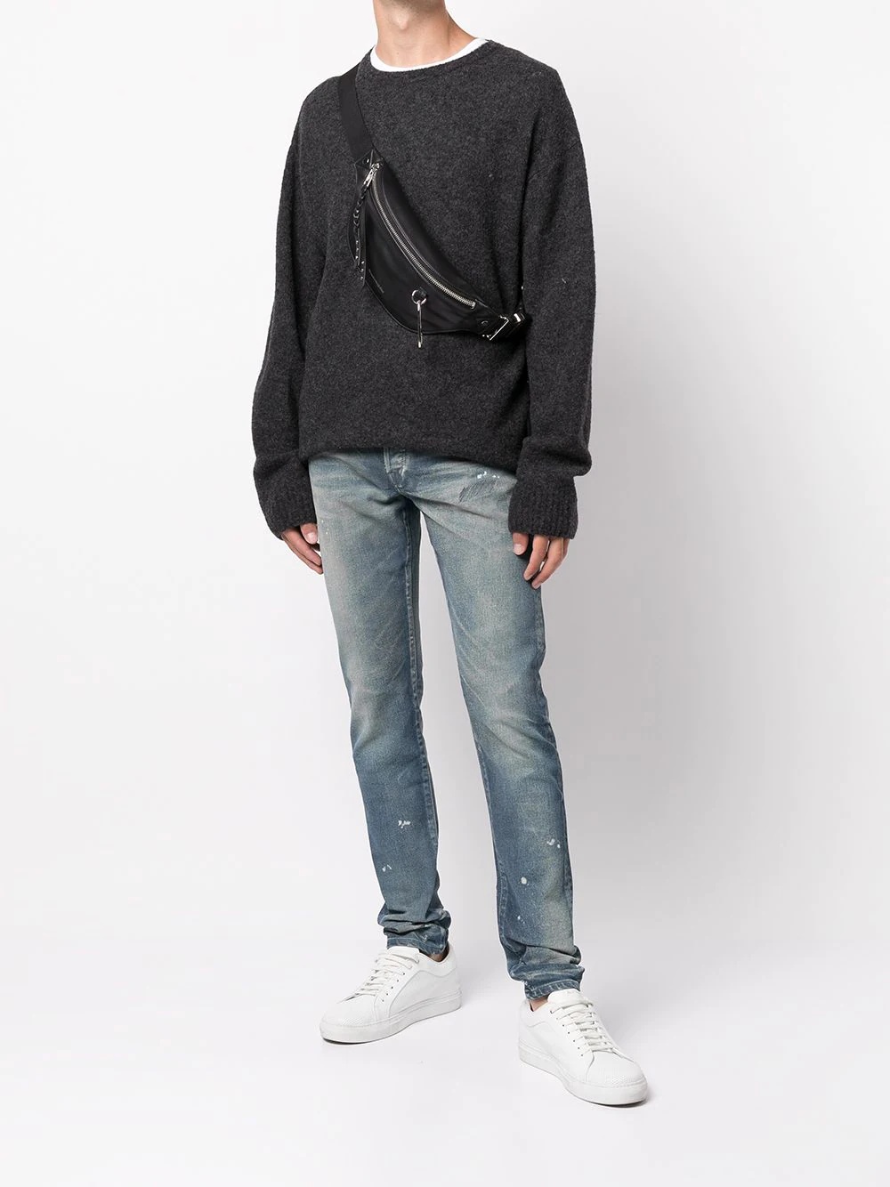 fine knit crewneck jumper - 2