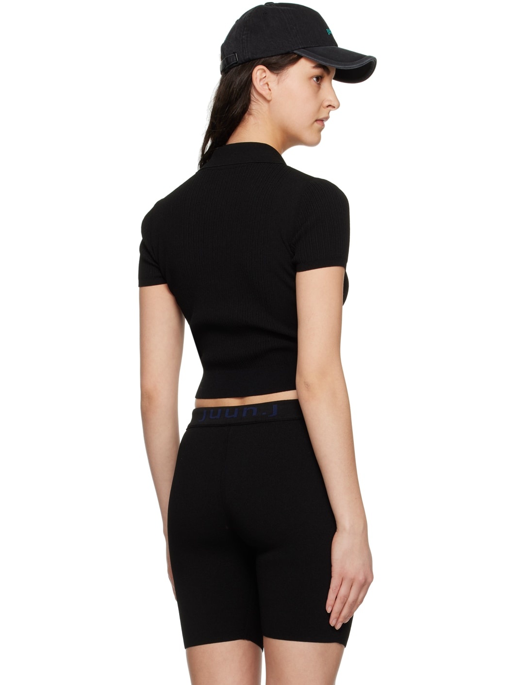 Black Open Spread Polo - 3
