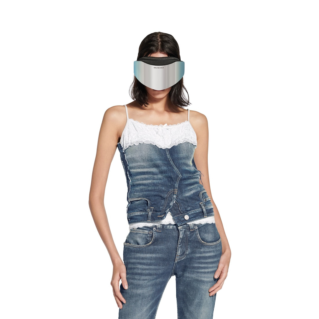 Women's Patched Tank Top in Dark Blue - 5
