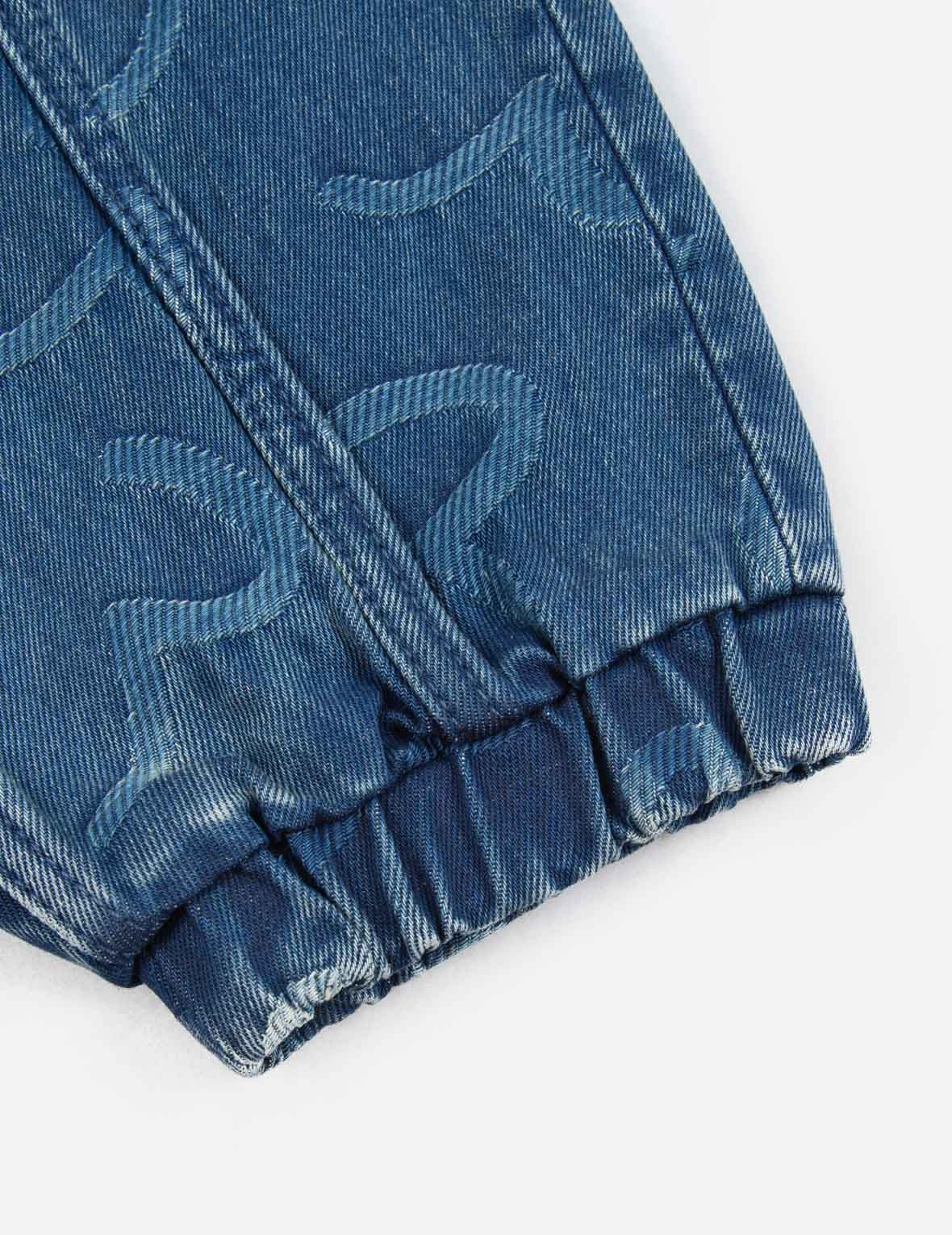 SEAGULL JACQUARD DENIM JOGGER PANTS - 10