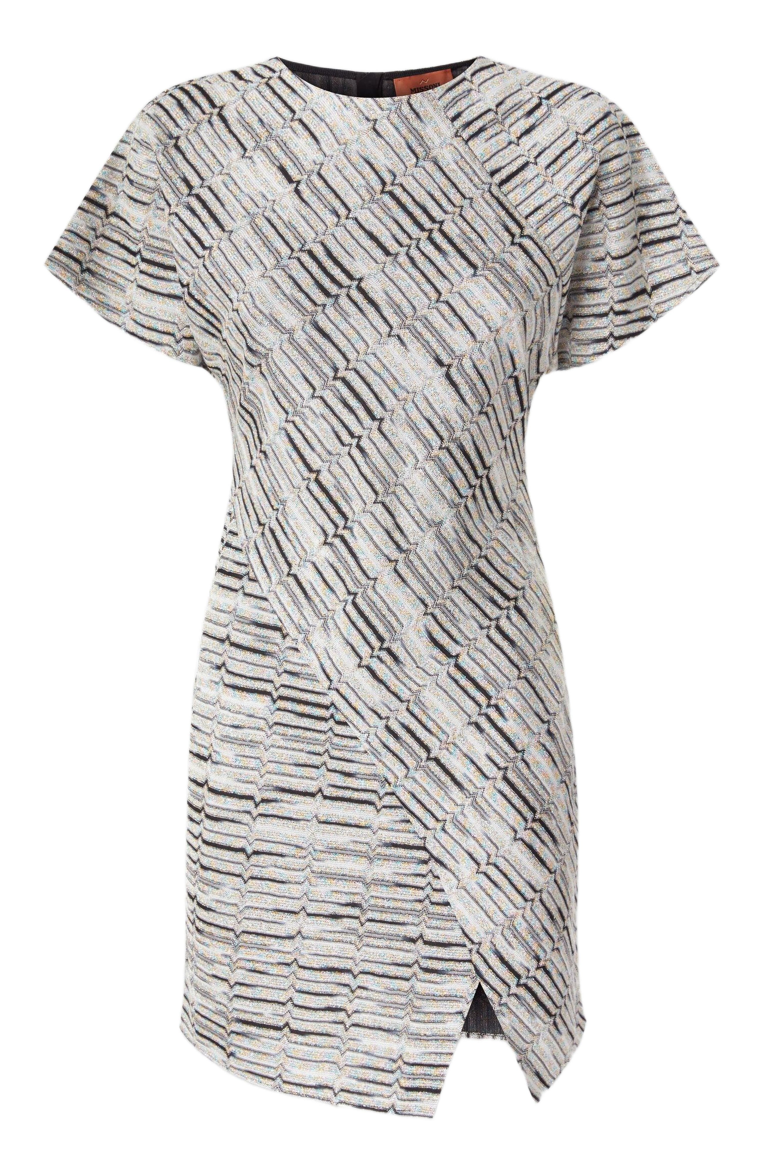 Missoni Short-sleeved Mini-dress With Greek Lamé Motif And Slit in Multicoloured at Nordstrom - 2