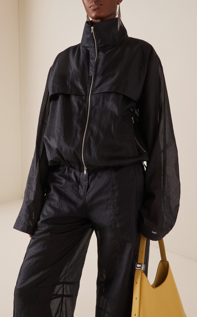 Jil Sander Cotton Blouson Jacket black outlook