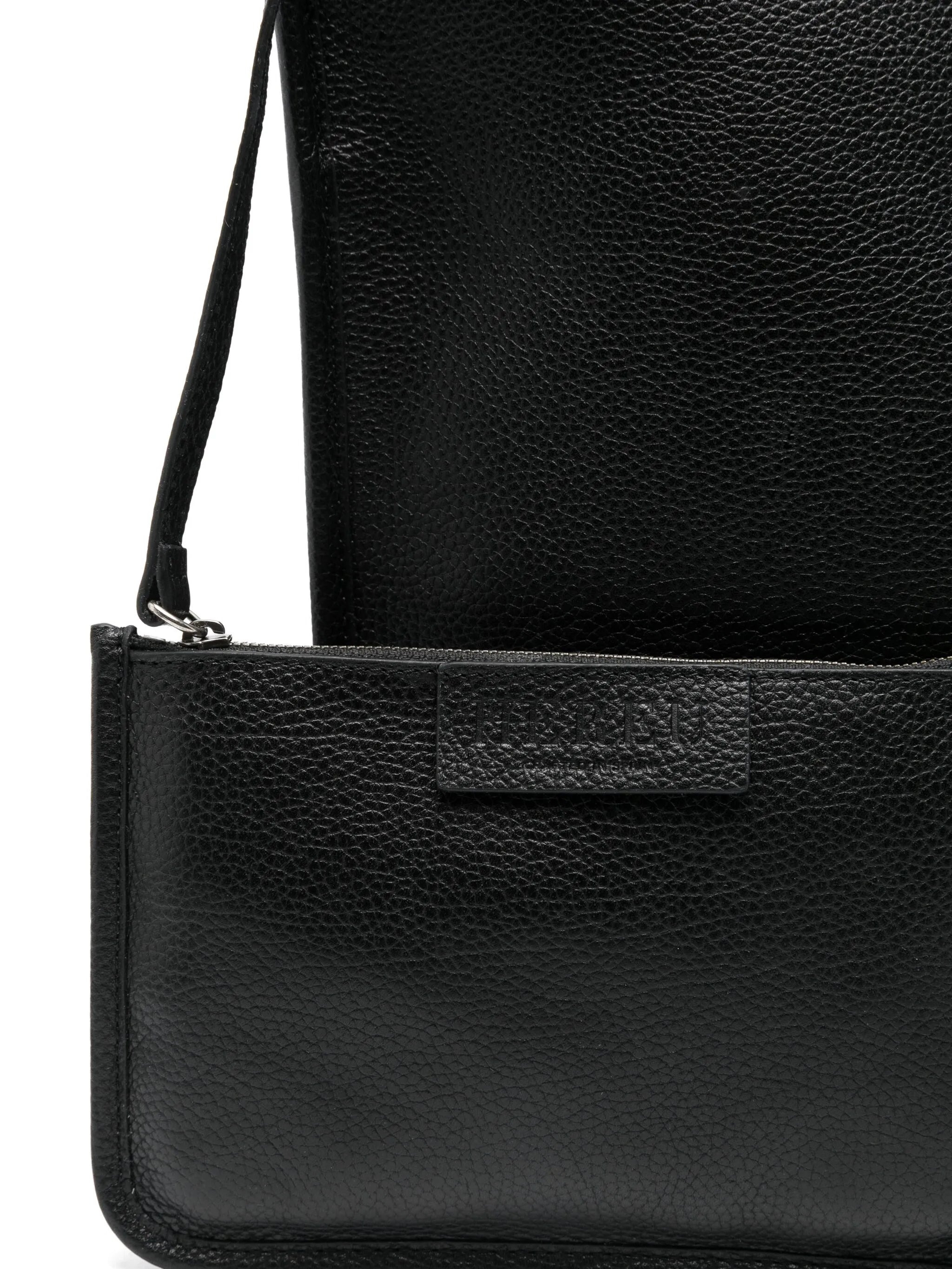 Hereu Calella  V-neck Calfskin Tote Bag - 3