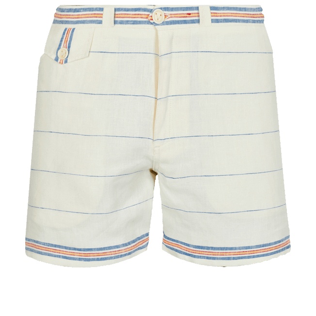 Men 1972 Stripes Linen Bermuda Shorts - 1