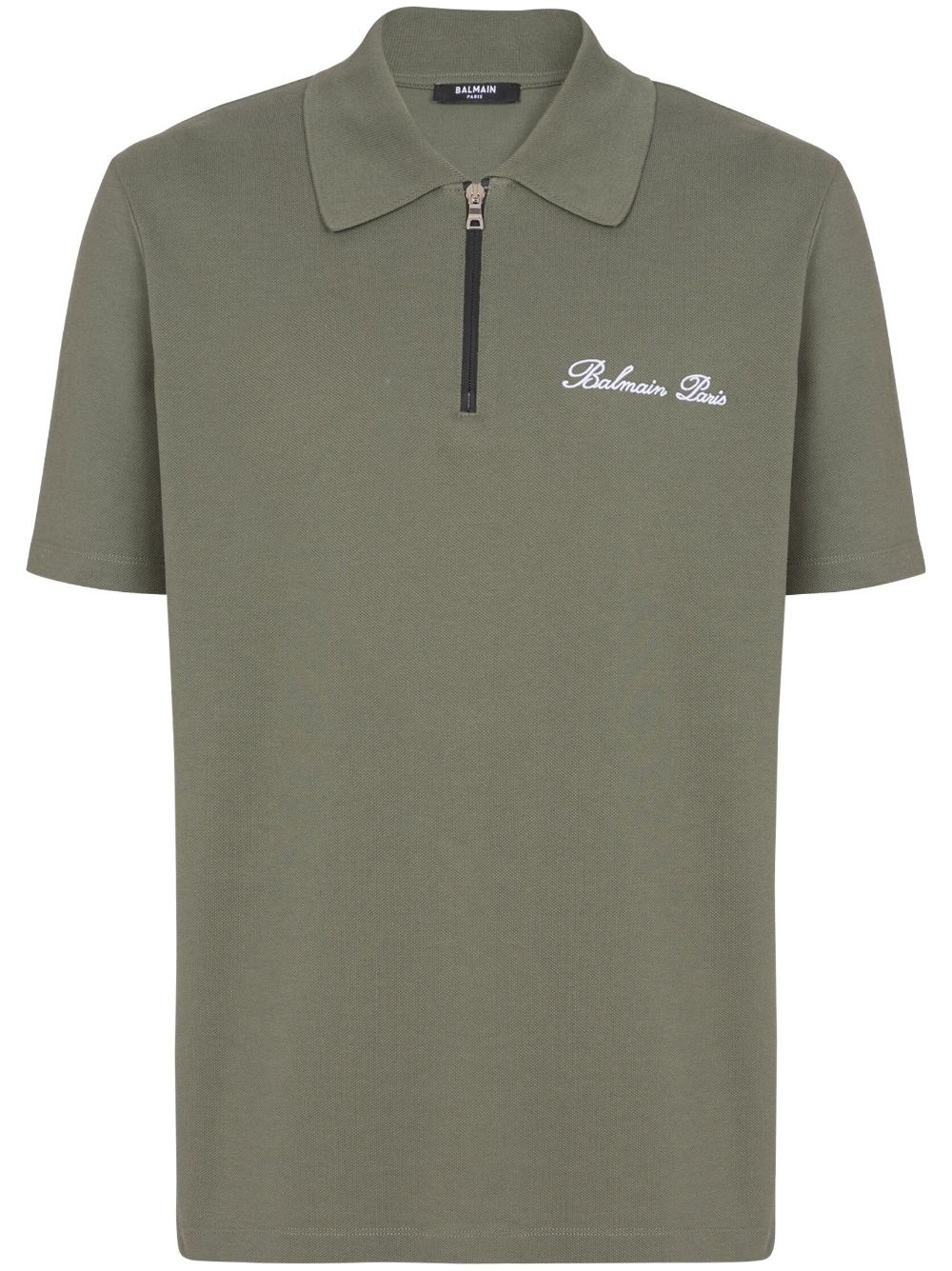 embroidered-logo polo shirt - 1