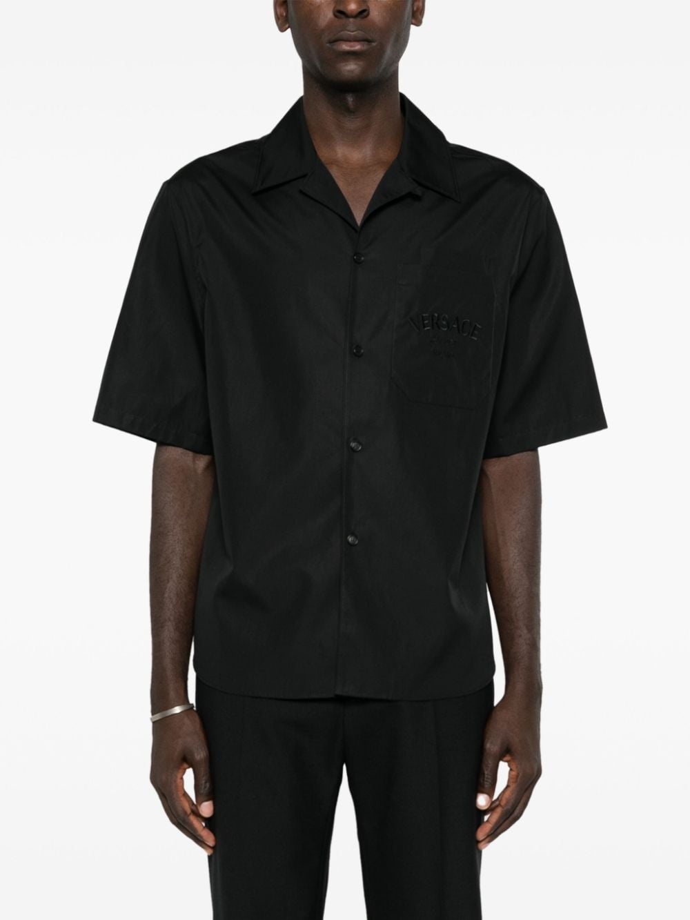 Barocco-print poplin shirt - 3