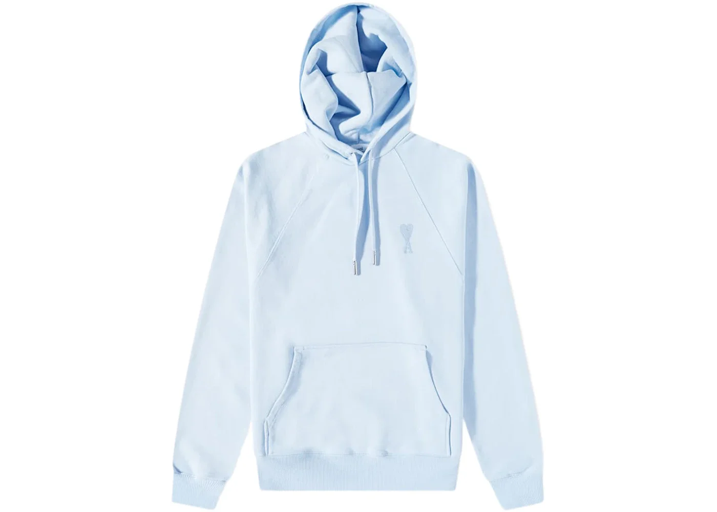Ami Paris Ami De Coeur Tonal Popover Hoodie Sky Blue - 1