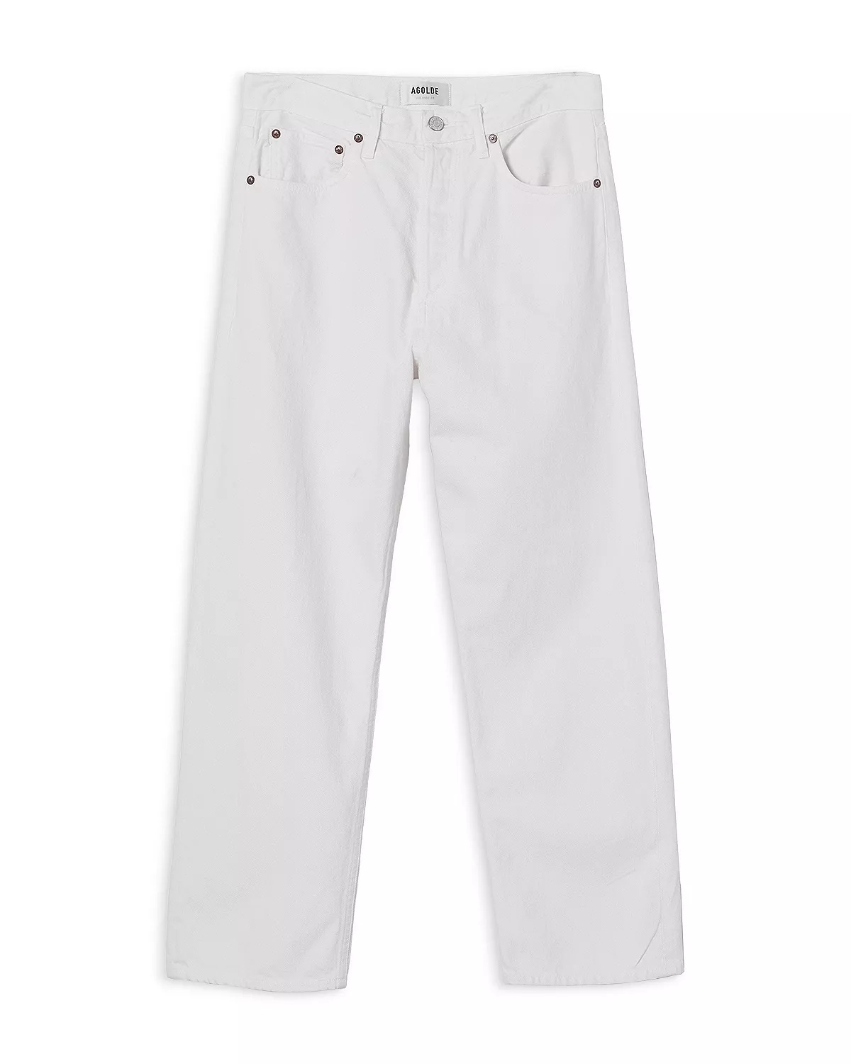 90's Mid Rise Cropped Straight Leg Jeans in Fortune Cookie - 7