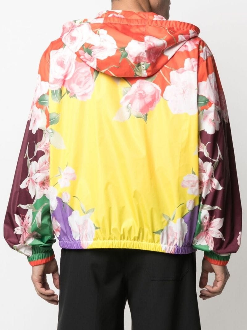 floral-print hooded jacket - 4