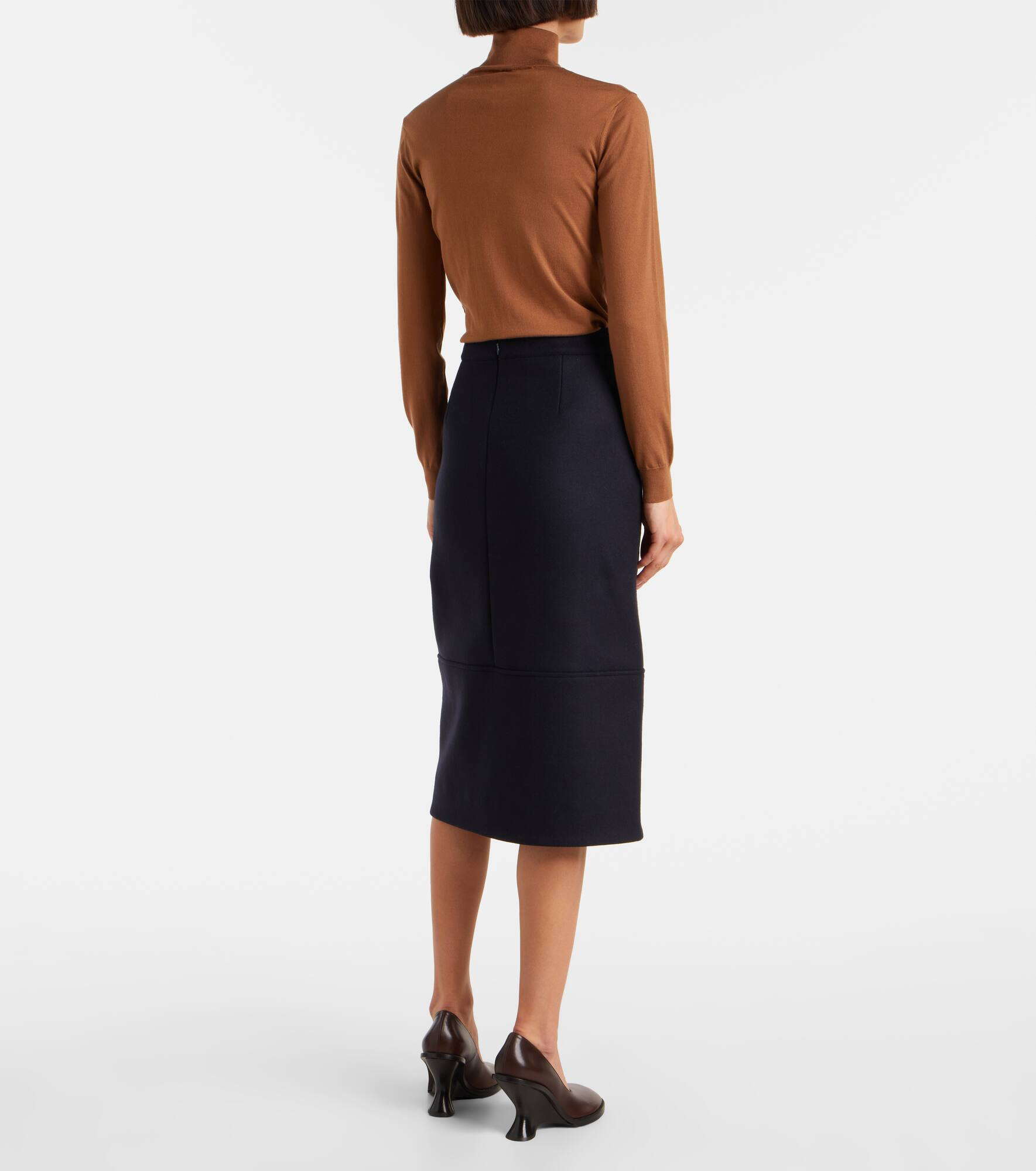 Sequined wool-blend midi skirt - 3