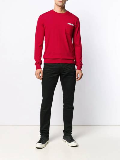 DSQUARED2 logo pocket chest card jumper outlook