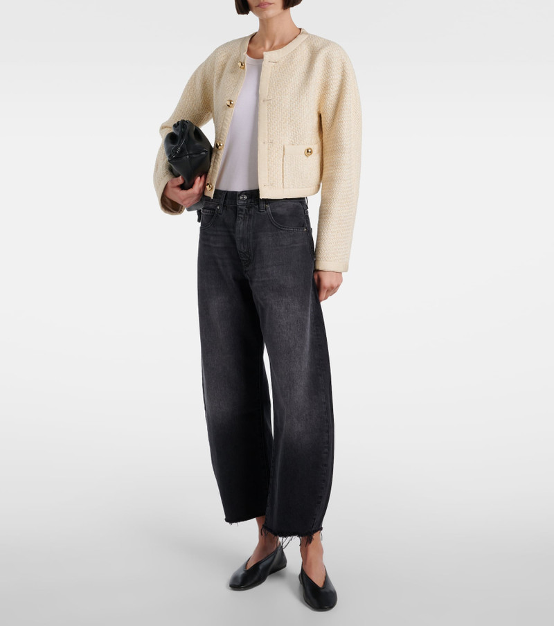 FRAME Bubble high-rise cropped barrel-leg jeans outlook