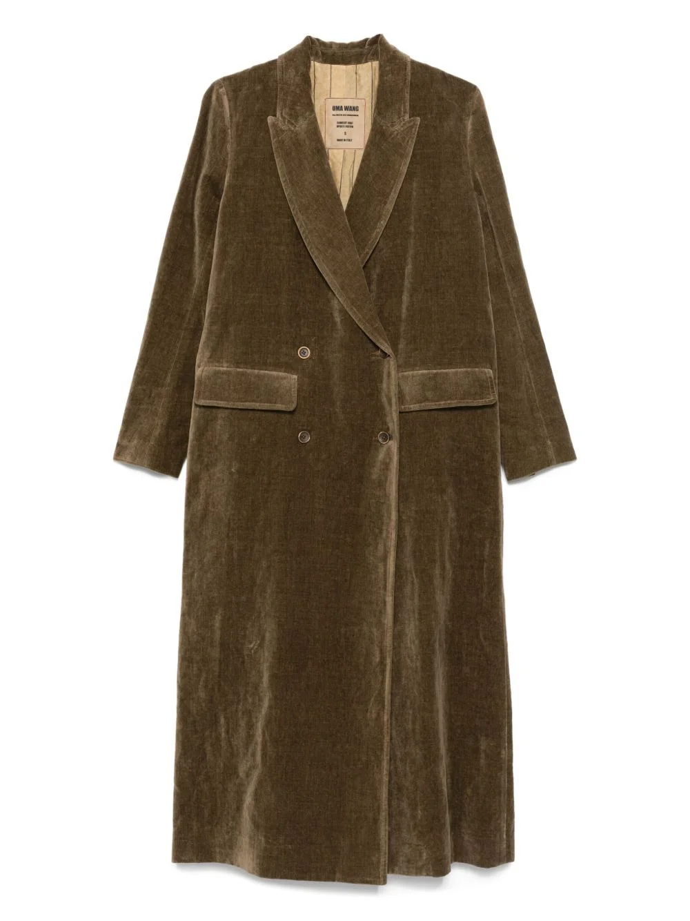 Camelot double-breasted corduroy coat - 1