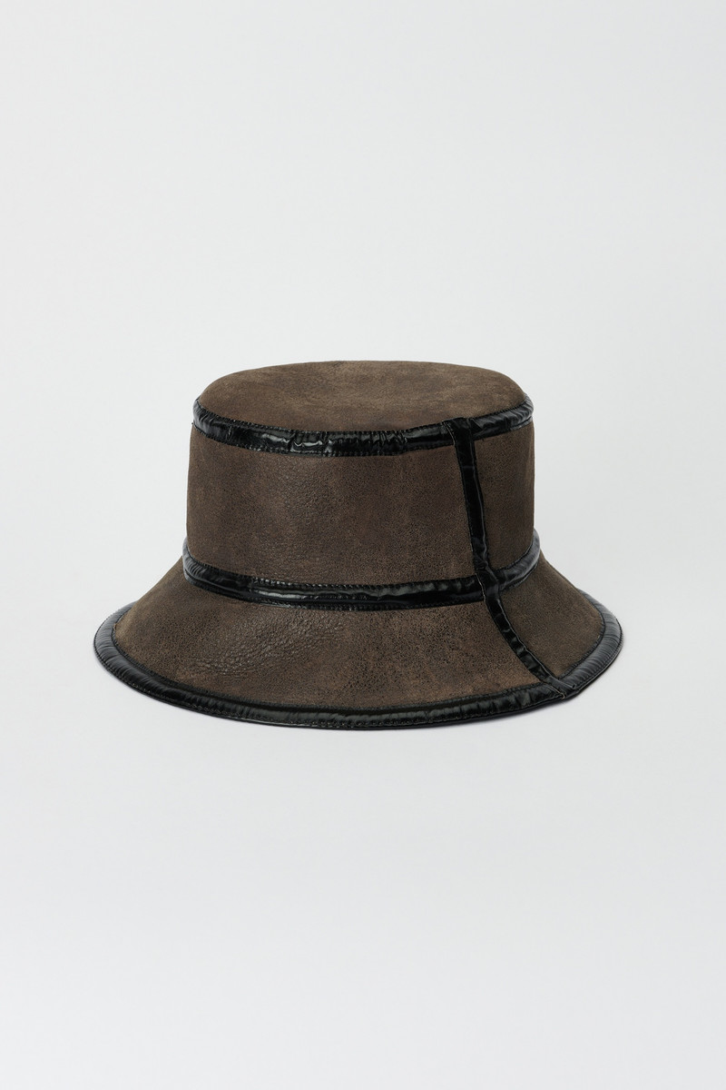 Bucket Hat Brown Shearling 1